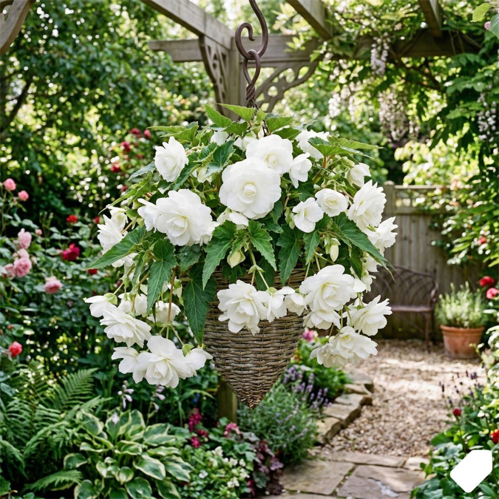 Bégonia retombant blanc