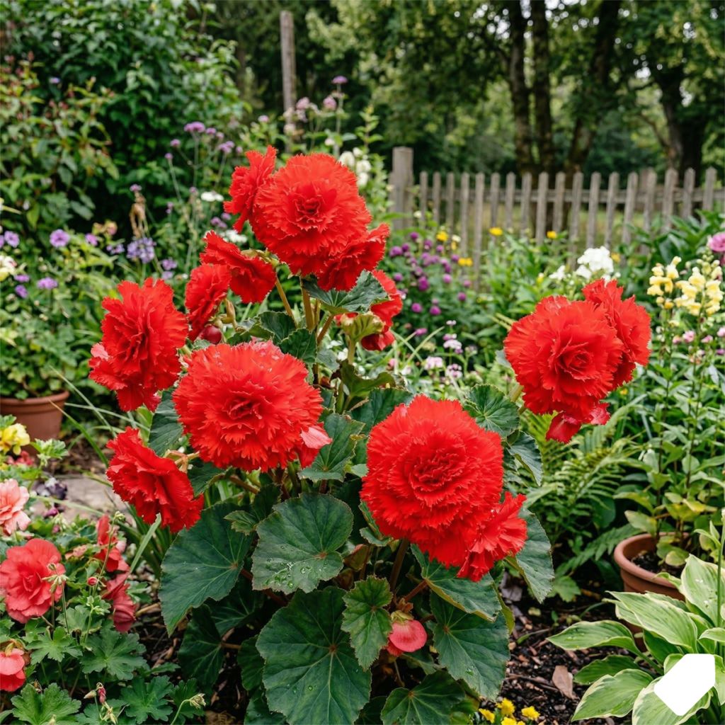 Begonia frisé rouge