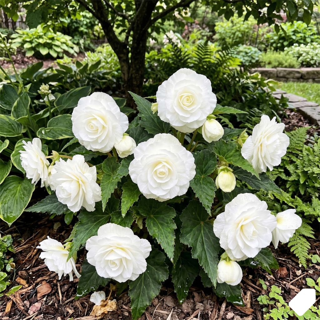 Begonia à grandes fleurs blanc