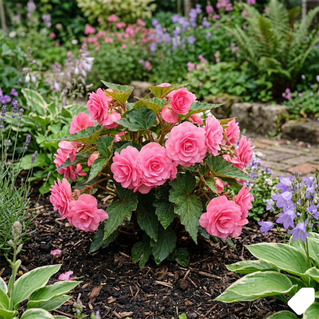 Begonia à grandes fleurs rose