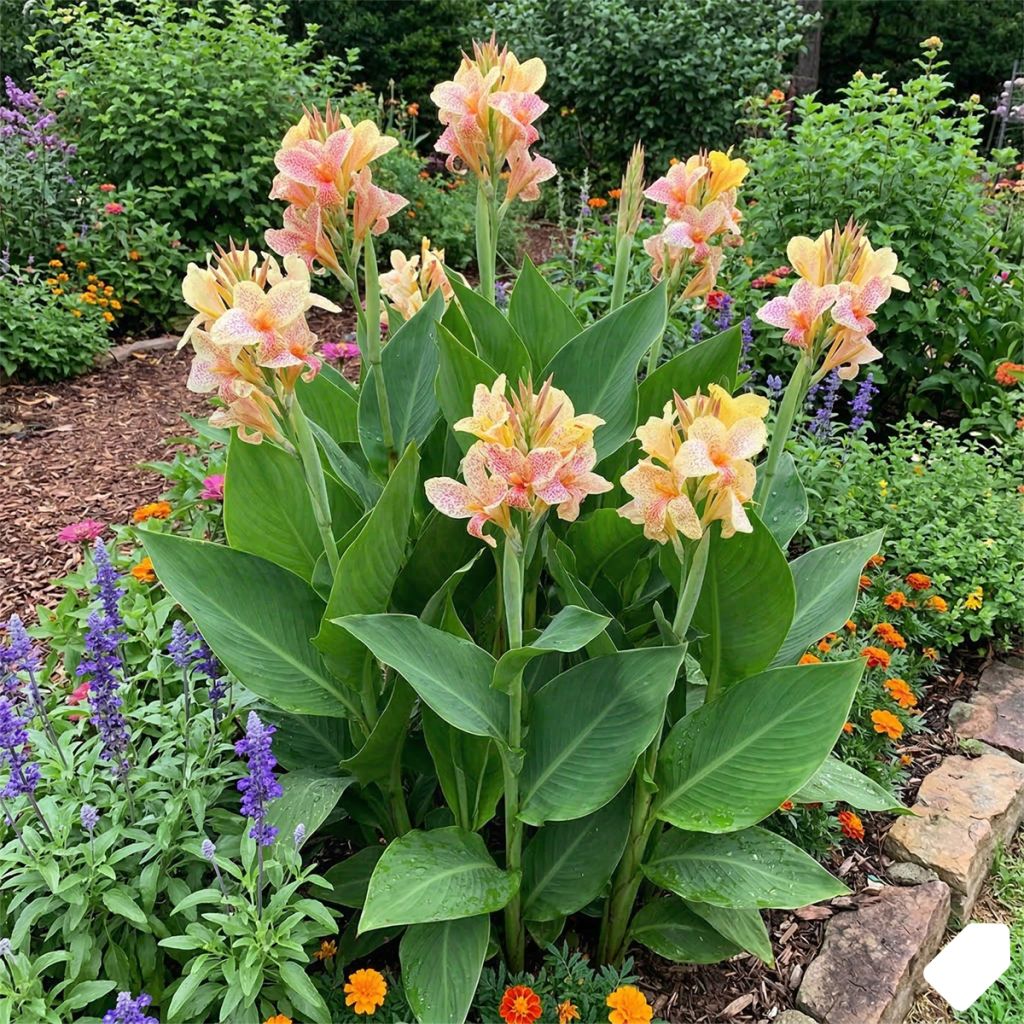 Canna crème et rose