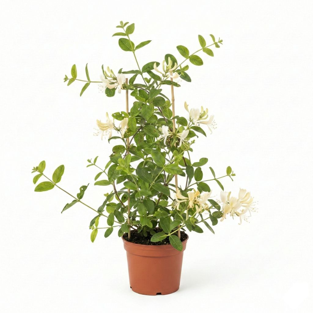 Chèvrefeuille du Japon à fleurs blanches et jaunes