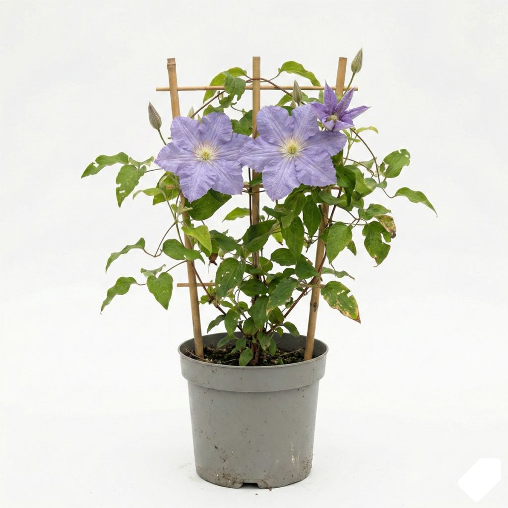 Clématite d’été bleu ciel