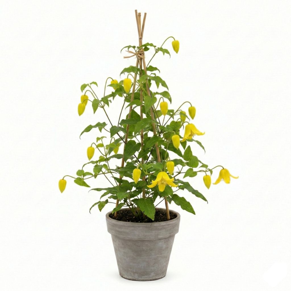 Clématite d’été jaune vif