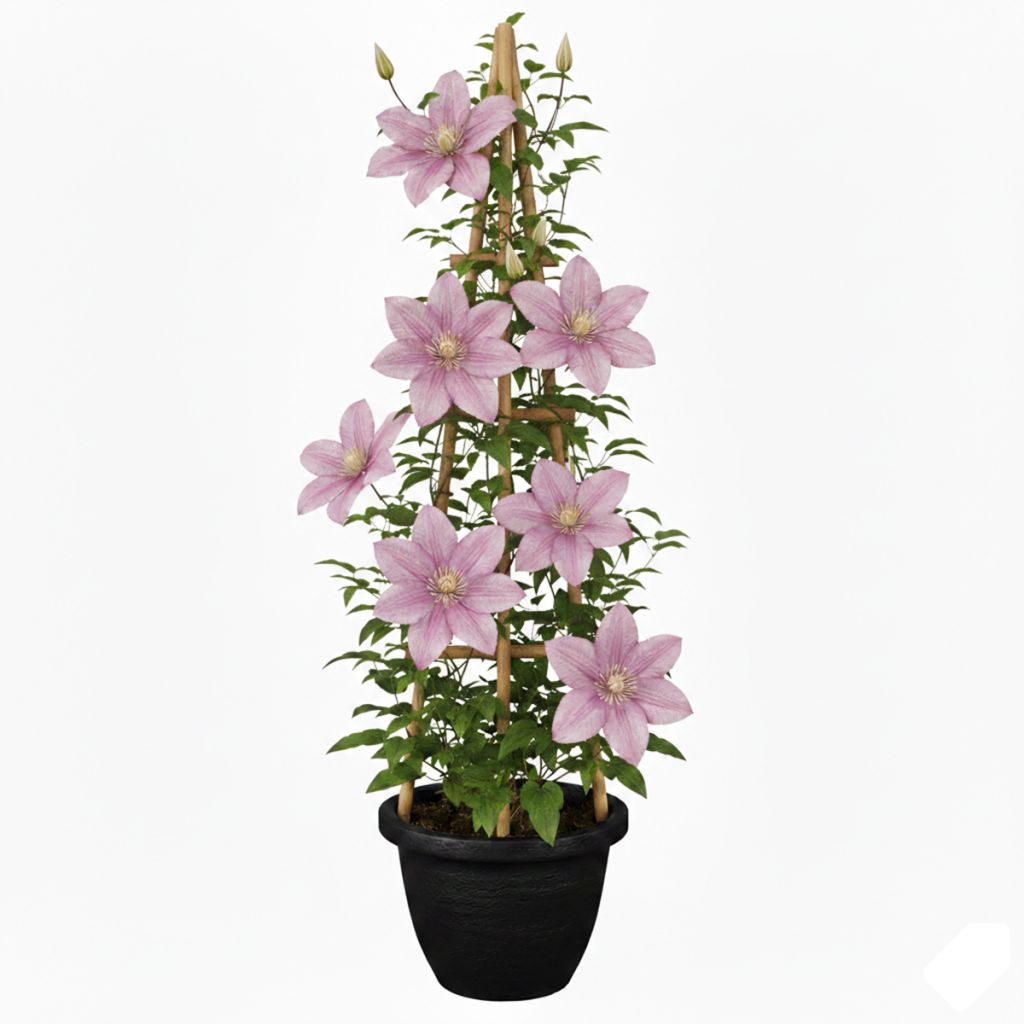 Clématite d’été rose