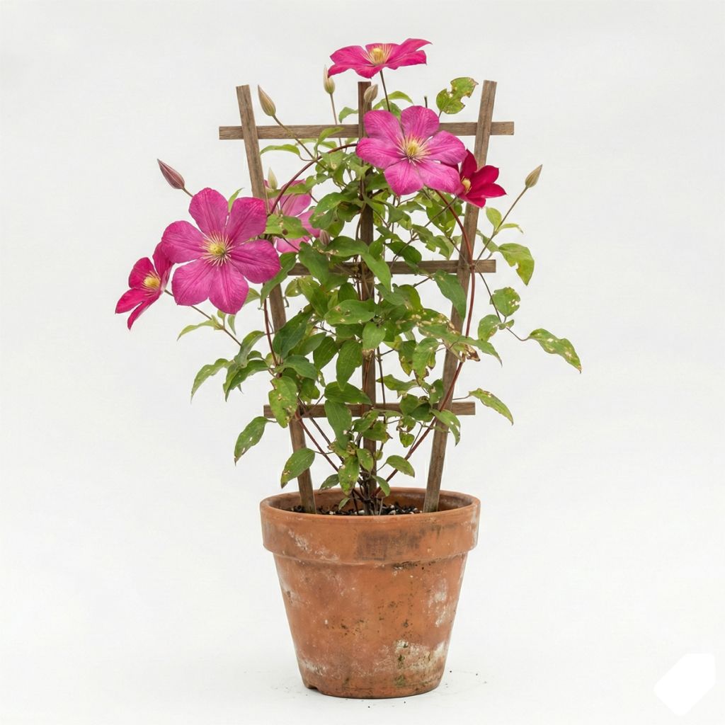 Clématite d’été rouge carmin