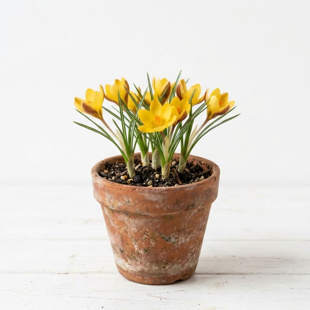 Crocus botanique jaune