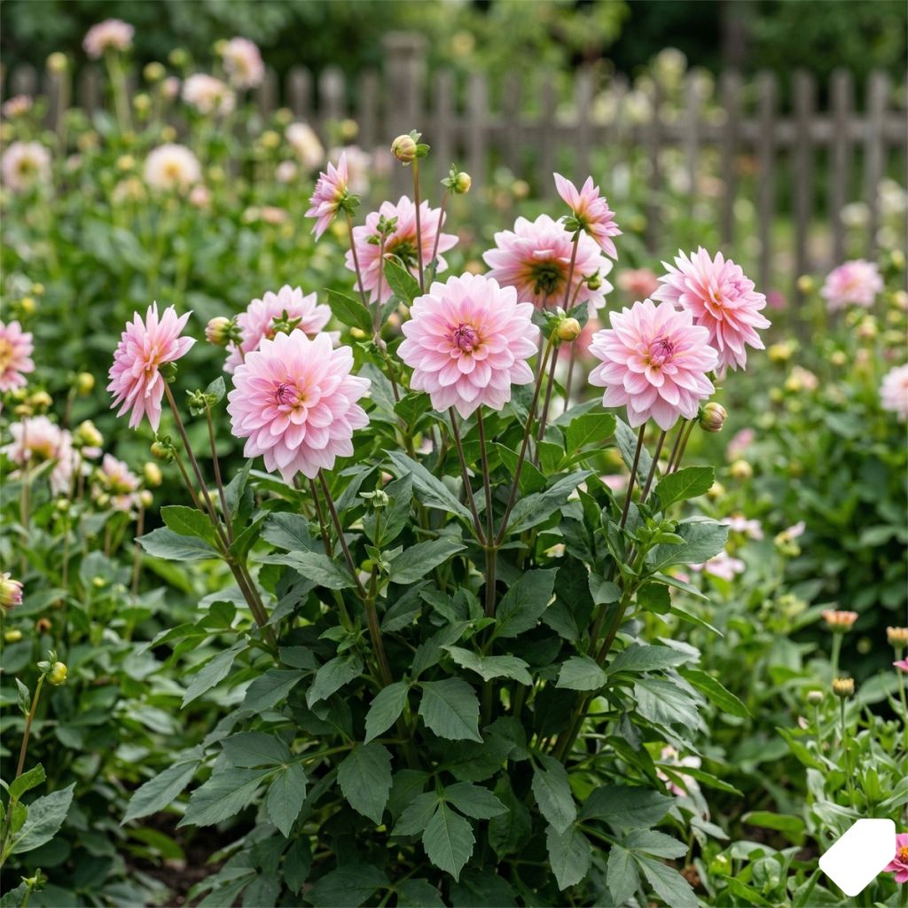 Dahlia camélia rose