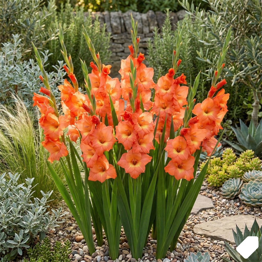 Glaïeul à grandes fleurs orange