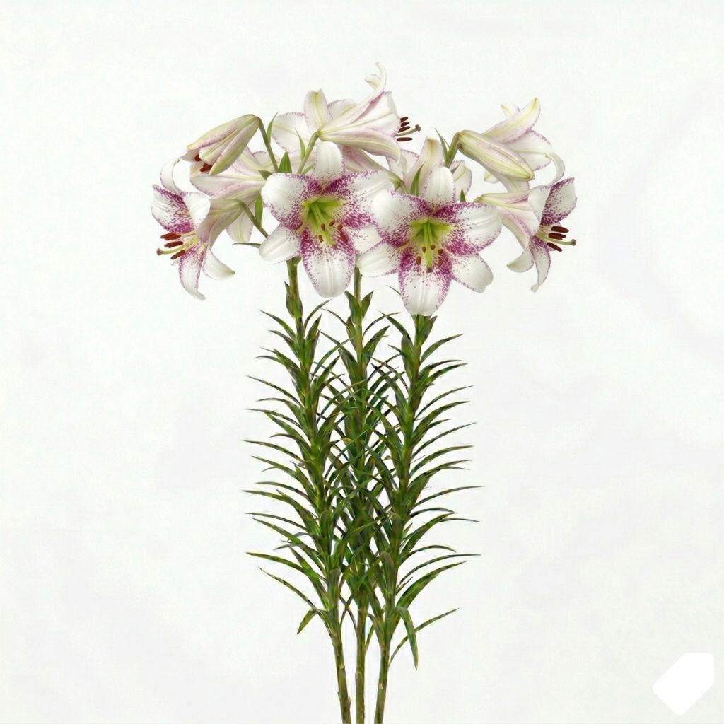 Lis hybride blanc et pourpre