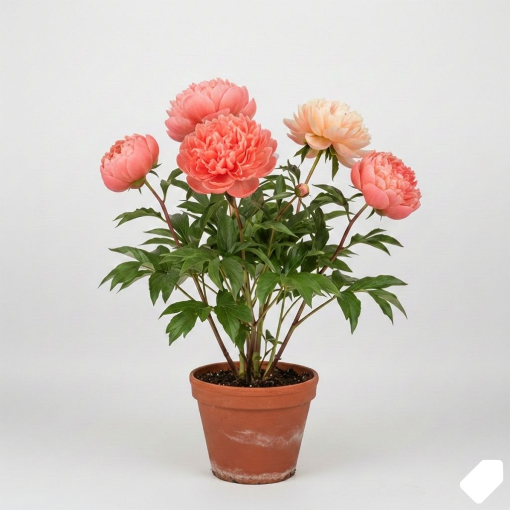 Pivoine double orange