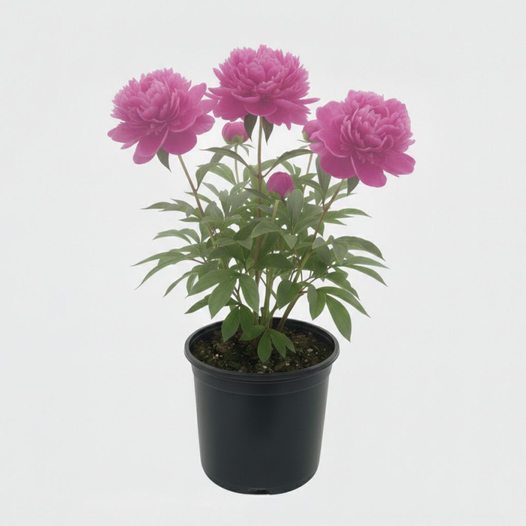 Pivoine double rose vif parfumée