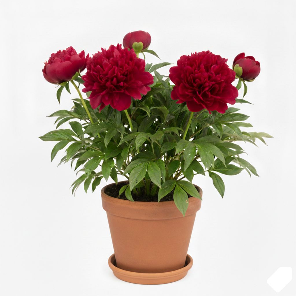 Pivoine double rouge