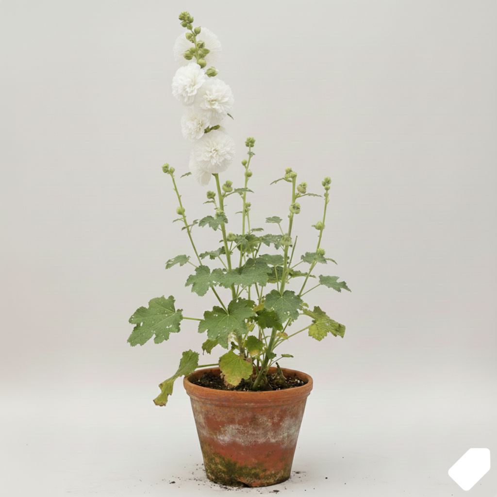 Rose-trémière blanche