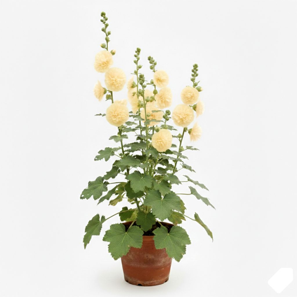 Rose-trémière jaune