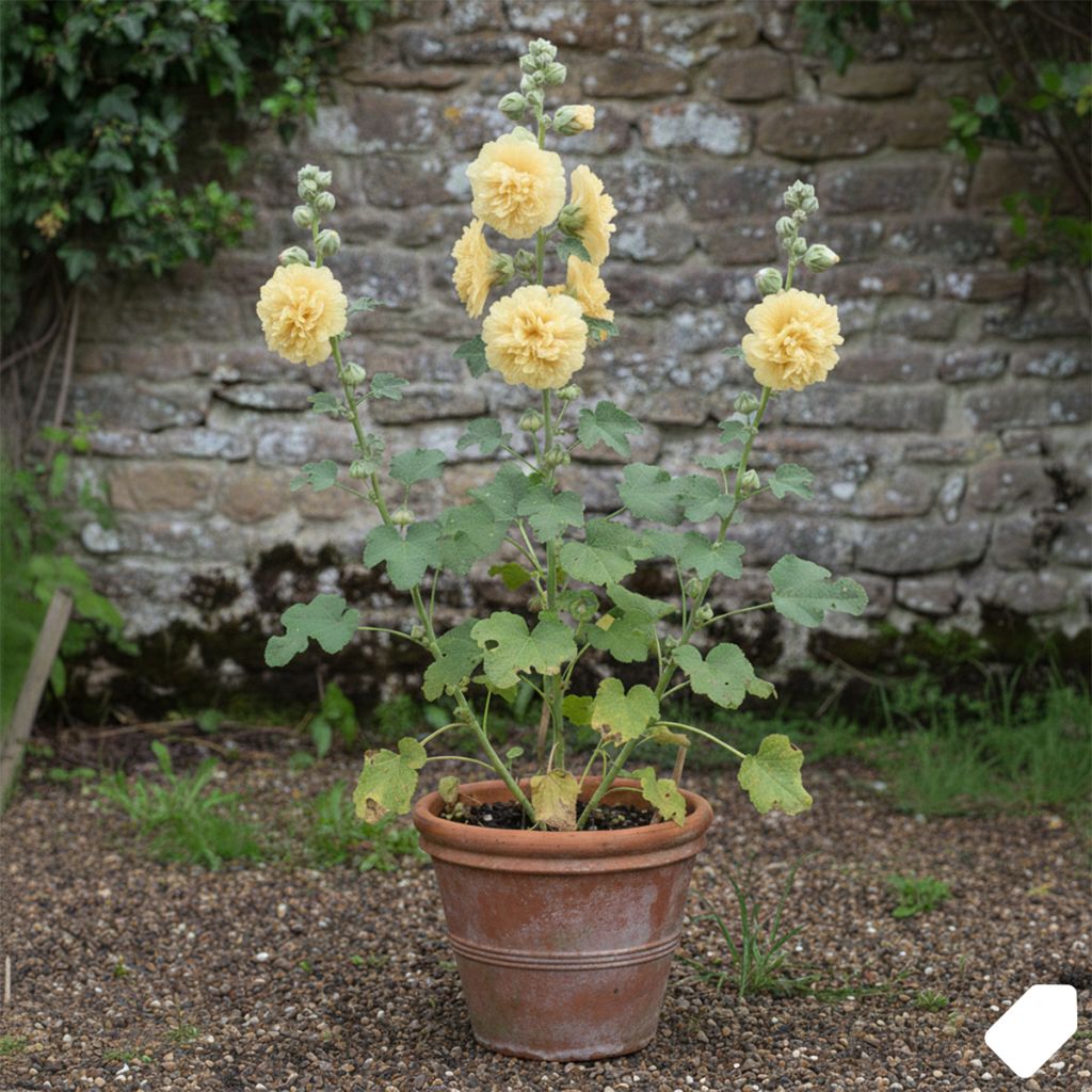 Rose-trémière jaune