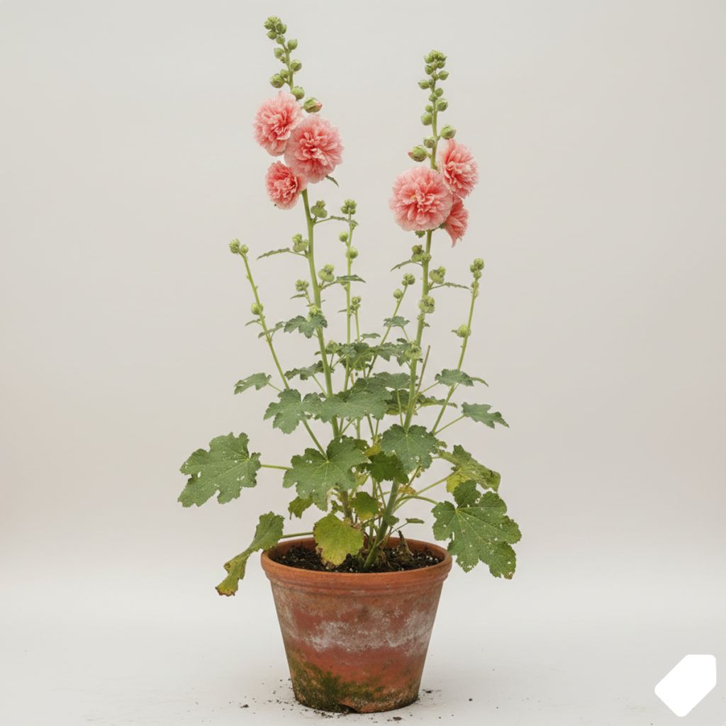 Rose-trémière saumon