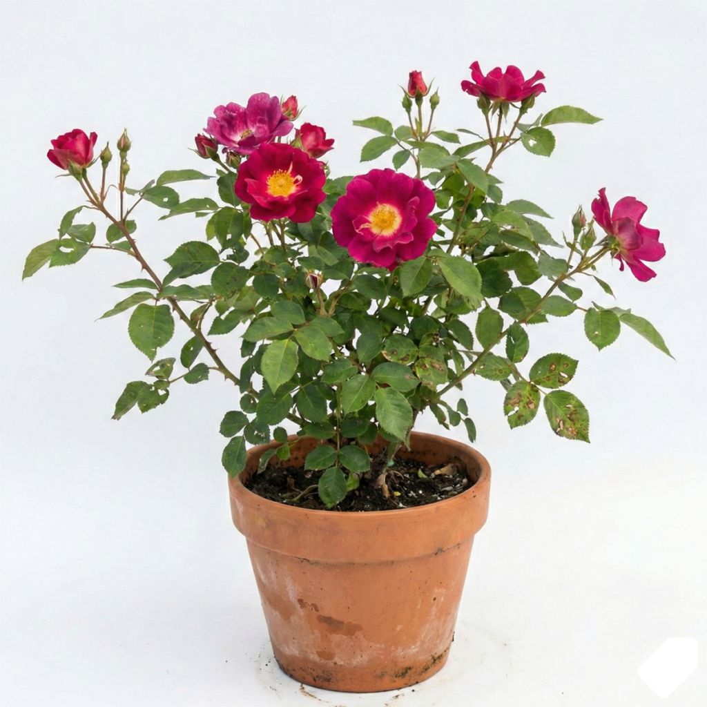 Rosier bas rose fuchsia