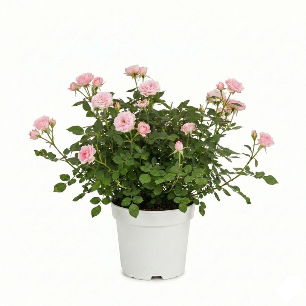 Rosier à fleurs doubles rose pâle