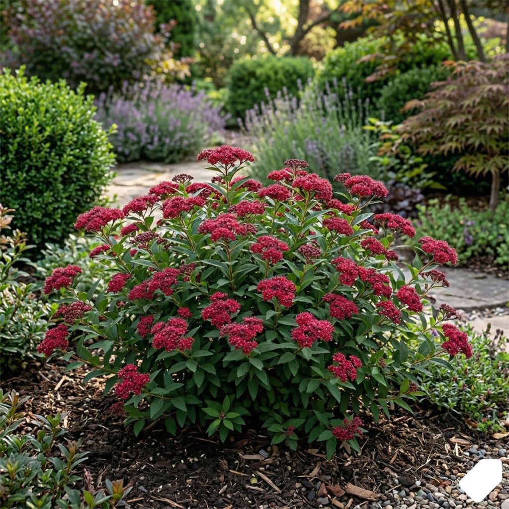 Spirée japonaise rose