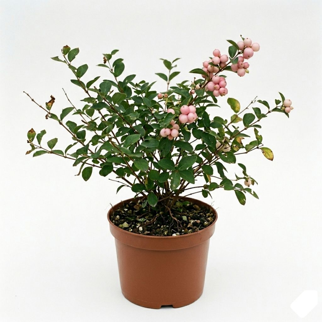 Symphorine rose pâle, baies blanc nacré