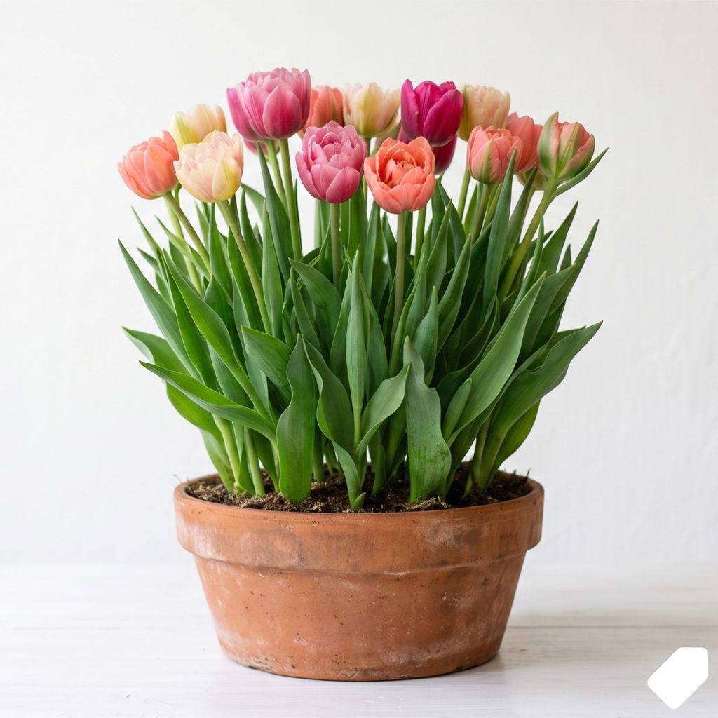 Tulipe double en mélange