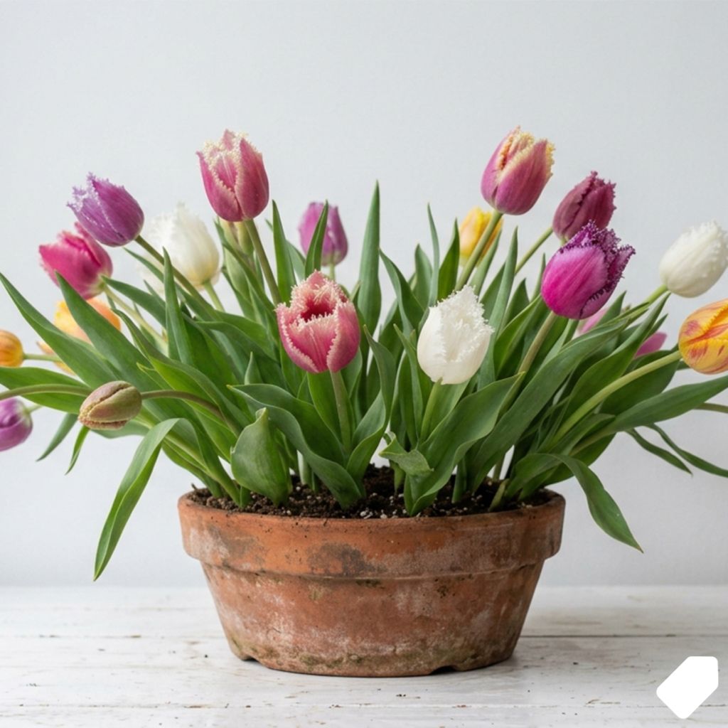 Tulipe frangée en mélange